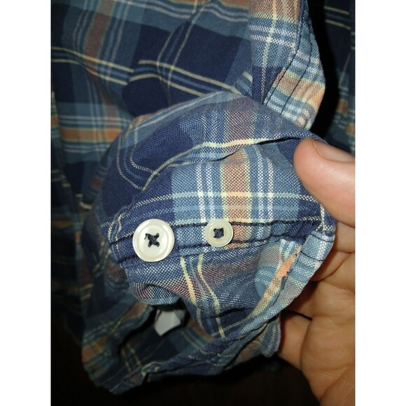 Abercrombie & Fitch Muscle Shirt Button-Up Plaid Men’s Size Large 100% Cotton - Picture 13 of 16